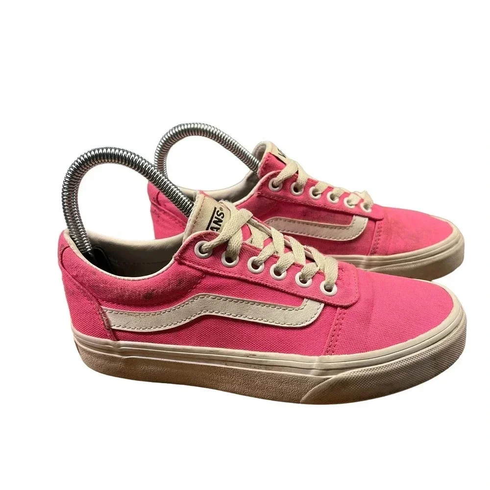 Vans Ward Low Top Honeysuckle Pink Canvas Skate Shoes Sneakers‎ Women's Size 5